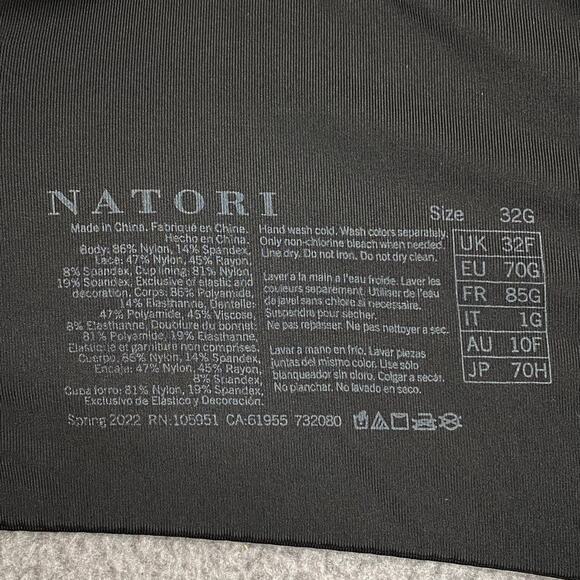 Natori Pure Luxe Custom Coverage Contour Underwire Bra Black 32G 732080 - Picture 8 of 8